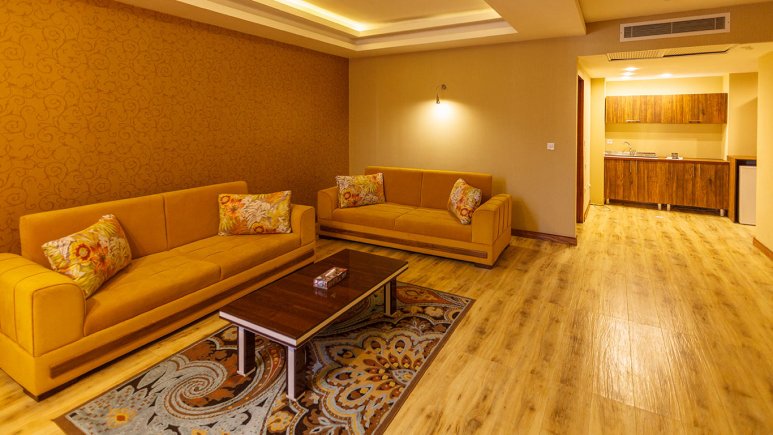 پذیرایی آپارتمان ها هتل آپارتمان جهان نما شیراز